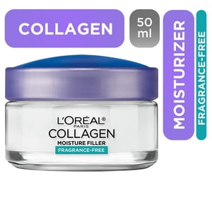 L'Oréal Paris Fragrance-Free Collagen Moisture Filler Daily Moisturizer, 48 Hour Hydration, 50ml