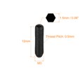 thumbnail image 2 of Unique Bargains Ball Point Set Screws, M3 x 12mm High Carbon Steel Metric Spring Hex Socket Grub Screw 20 Pack, 2 of 7