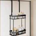 thumbnail image 4 of 2-Tier Hanging Shower Caddy Over The Door Large Capacity Hanging Shower Organizer Sturdy Rust Proof Shelf Basket Storage Rack No Drilling, 4 of 9