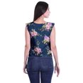 thumbnail image 3 of Moomaya Hauts Sans Manches en Jersey de Coton à Volants Femmes Blouse d'Été Imprimée Femmes, 3 of 4