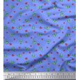 thumbnail image 1 of Soimoi Poly Georgette Fabric Heart & Pizza Slice Food Print Fabric by The Yard 52 Inch Wide, 1 of 3