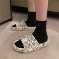 thumbnail image 2 of Cloud Slides for Women Cute Cartoon Print Shower Slippers Comfort Quick Drying Bath Sandals Soft Platform Sandals, 2 of 4