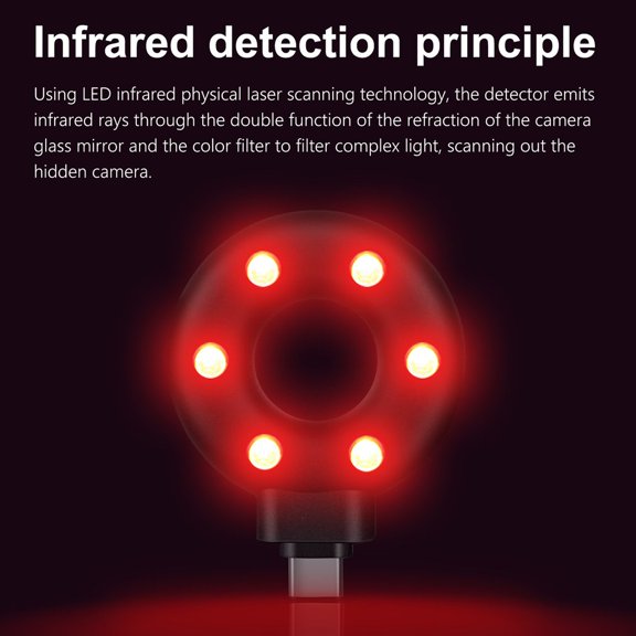 Camera USB-C Detector Outdoor Travel Hotel Rental Anti-Theft Cameras LED Infrared Alarm Hidden Detectors Portable Cam