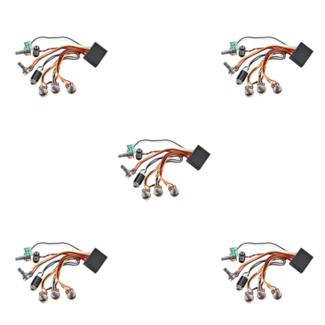 Transemion Égaliseur de Bande Basse Haute Performance de Remplacement pour Micros Basses Électriques Réponse Améliorée Type1 5ensemble