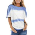 thumbnail image 1 of Nouveau Haut Imprimé pour Femmes T-Shirt à Manches Courtes Col Rond Ample, 1 of 5