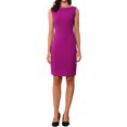 thumbnail image 1 of INSPIRE CHIC Robe Fourreau d'Halloween pour Femme Sans Manches à Encolure Bateau Robe de Bureau Violet Vif G, 1 of 6