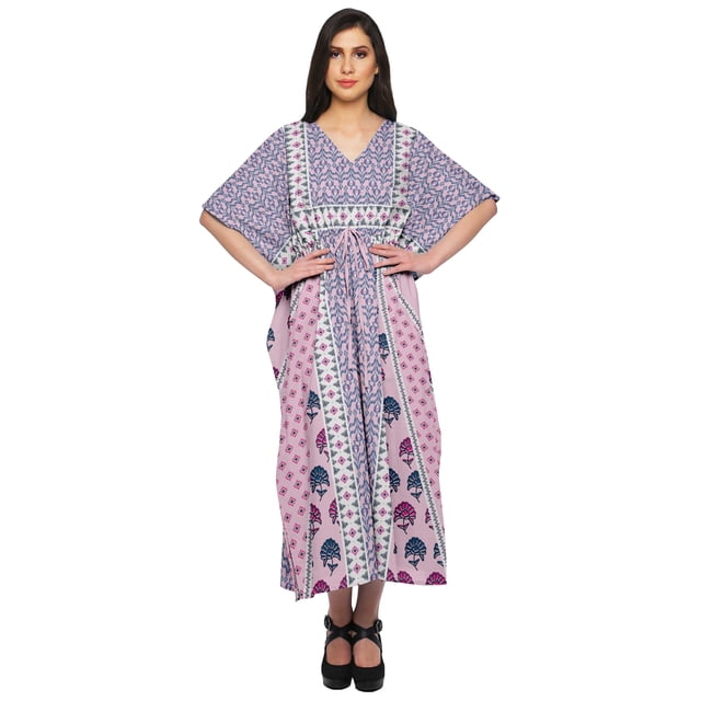 Moomaya Caftan pour Dames Tenue de Détente des Fêtes Robe Maxi Robes Africaines pour Femmes
