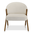 thumbnail image 4 of Bouclair Off White Fabric and Wood Accent Chair, 4 of 10