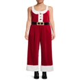 thumbnail image 2 of Combinaisons pour Femmes Sans Manches Bretelles Spaghettis Pantalon Jambe Large, 2 of 5