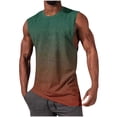 thumbnail image 2 of NTACZA Athletic Men Tank Tops Sleeveless Basic Shirt Sports Gradient Crew Neck Men Shirts L, 2 of 5