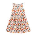 thumbnail image 1 of Robe Fille Tout-Petit Enfants Filles Été Sans Manches à Imprimés Floraux Robe Décontractée de Danse Fête Robes Robe Enfant Fille Bleu Clair 5 Ans-6 Ans, 1 of 2