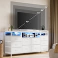 thumbnail image 1 of 10 Drawers (6+4) Long Mdf Fabric Drawer Tv Cabinet, 1 of 9