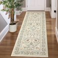 thumbnail image 1 of Garvee 2'x6' Floral Animal Print Runner Rug Washable Rugs, Low Pile Stain Resistant Rug Botanical Bird Soft Carpet for Hallway Bedroom Kitchen, Beige, 1 of 8