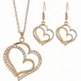 thumbnail image 2 of Ovzne Peach Heart Shaped Necklace Earring Set On Clearance, 2 of 8