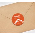 thumbnail image 3 of Darling Souvenir Round 45 Pcs Snowy Mountain Thank You Stickers Personalized Bride Groom Names And Date Envelope Seals-Orange, 3 of 4