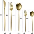 thumbnail image 2 of MesaSe Silverware Sets  30 Pieces Stainless Steel Flatware Set  Utensils Set Service for 6  Tableware Cutlery Set for Home and Restaurant  Knives Forks Spoons  Mirror Polished  Gold, 2 of 8
