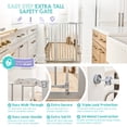 thumbnail image 3 of Regalo Easy Step 36" Extra Tall Metal Baby Safety Gate, Fits Openings 29-36.5 Inches, Platinum, 3 of 13