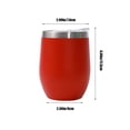 thumbnail image 3 of Meitianfacai 12oz Mug Double Layer Vacuum Small Beer Mug Mini U-Shape Stainless Steel Cups, Red, 3 of 6