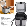 thumbnail image 3 of Friteuse Électrique, Friteuse Profonde Électrique Multifonction Surchauffe à Température Réglable Prise US 110V en Acier Inoxydable pour Poulet Steak, 3 of 7