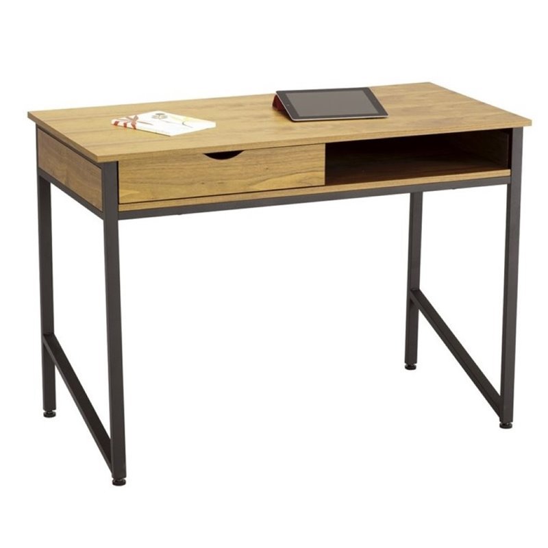 Safco Products 1950BL Studio Single Drawer Desk, Black