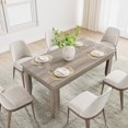 thumbnail image 1 of Farmhouse Dining Table for 4-6 – 63" Large Rectangular Wooden Kitchen Table – Heavy-Duty 81 lbs Frame, Stable Build – Perfect for Dining Room, Family Gatherings, 1 of 9