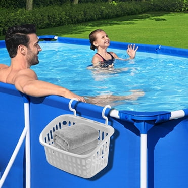 TopLLC Closet Organizers and Storage, Pool Side Storage Basket Set Pool Cup Above Ground Pool Accessories Pool Toy Basket Pool Storage Bins For Most Frame Pools Pool side Storage Basket