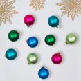 thumbnail image 1 of Northlight Matte Glass Christmas Ball Ornaments - 1.5" (40mm) - Multicolor - 10ct, 1 of 6
