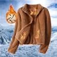 thumbnail image 2 of Women‘s Autumn And Winter Loose Plush Long-Sleeved Color Zipper Jacket, 2 of 6