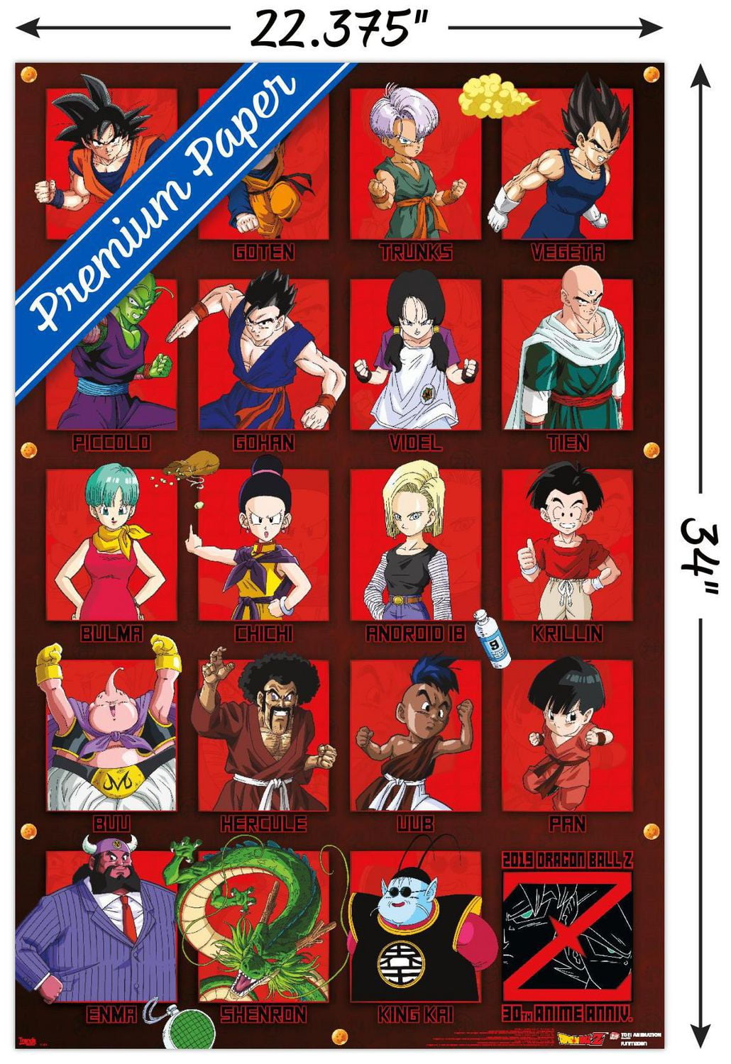 Dragon Ball Z - Anniversary Wall Poster