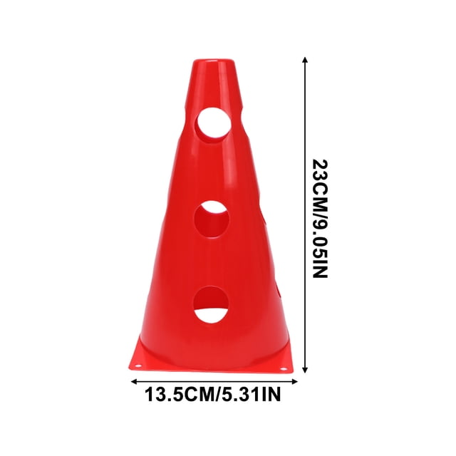 Ice Cream Cones,23Cm Bucket Football Basketball Training Ice Cream Taper with Hole Multifunctional Obstacle 9 Inches,Ice Cream Cone