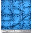 thumbnail image 1 of Soimoi Rayon Fabric Floral & Ogee Damask Print Sewing Fabric Yard 56 Inch Wide, 1 of 1