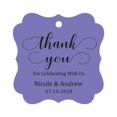 thumbnail image 1 of Darling Souvenir Custom Names Thank You For Celebrating With Us Wedding Hang Tags Personalized Party Tags-Lavender-100 Tags, 1 of 1