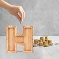thumbnail image 5 of WRKEKC Clearance Personalized Wooden Name Money Box Wooden Deposit Box Twenty Six English Letters, 5 of 5