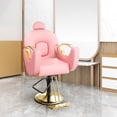 thumbnail image 3 of GloryStar Chaise de Coiffure Professionnelle Dotée d'Une base Hydraulique pour le Réglage de la Hauteur, d'Un Appui-Tête, d'Un Repose-Pieds et d'Un Siège Inclinable Pivotant à 360 Degrés, Parfaitement Conçue pour les Barbiers, 3 of 8