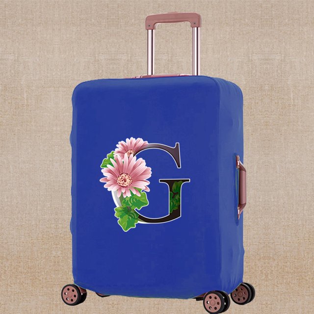 Luggage Cover Elasticity Thicken Travel Accessory Covers Flower Color Print Trolley Protective Case Apply To 18-32 Inch Suitcase 8Flower color G M (22-25inch)