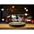 thumbnail image 1 of Décoration de Vélo Vintage Crystal Gravé avec Design Rétro 3D Cadeau de Décoration Maison, 1 of 6
