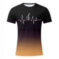 thumbnail image 1 of LUOGENLI T-shirts pour Homme pour Hommes T-Shirt à Imprimé Numérique Col Rond Manches Courtes T-Shirt T-shirts pour Homme T-Shirt Graphique T-Shirt de Pâques T-shirts Hommes Grande Taille et Tall Saint-Valentin Brun G, 1 of 1