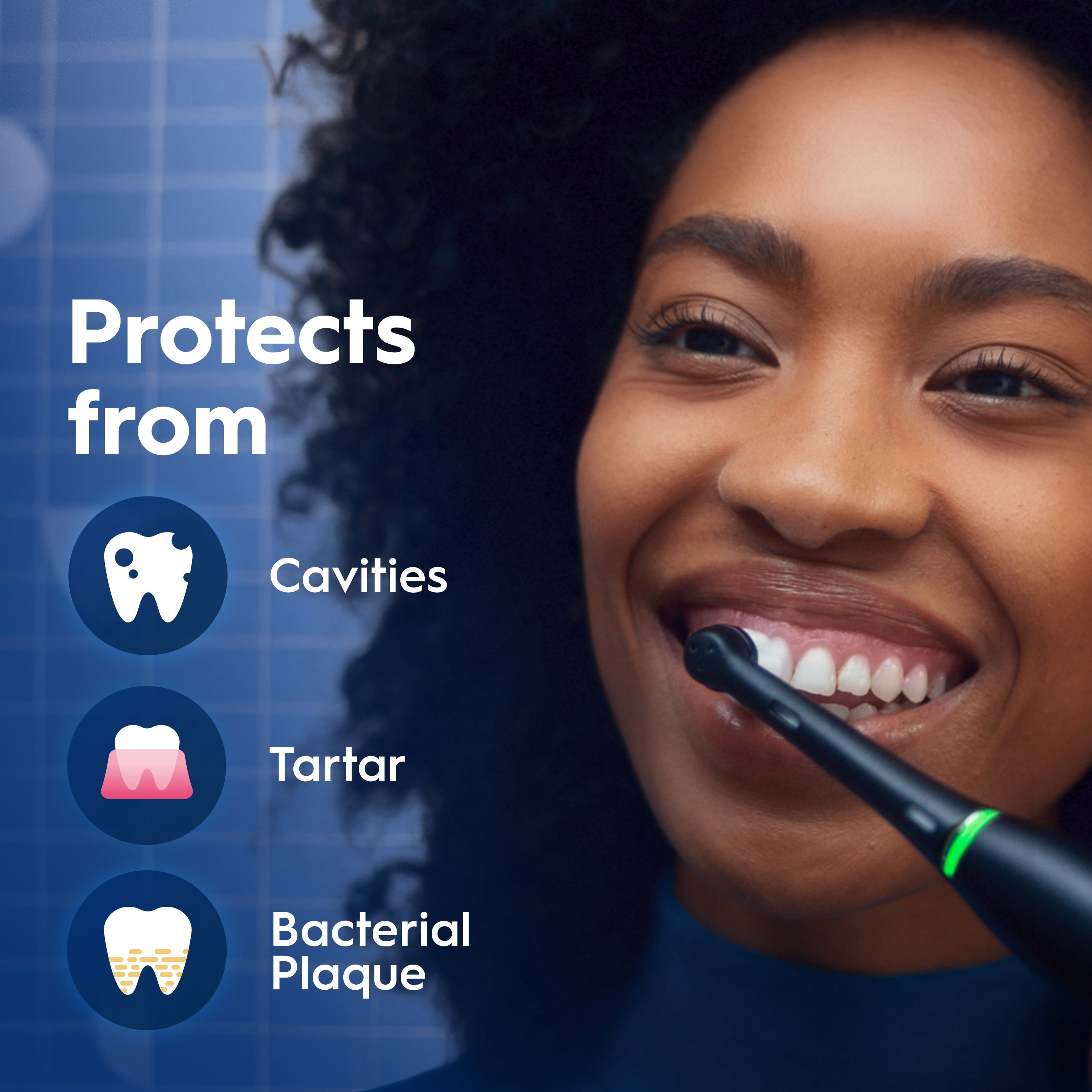 Brosse à dents électrique rechargeable Oral-B, iO4 Propreté et gencives, 4 modes de nettoyage, détecteur de pression visuel pour protéger les gencives, 2 brossettes, étui de voyage, rose