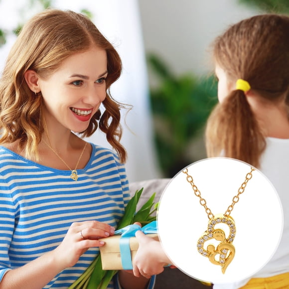 Rvkxad Mother's Day Intertwined Love Necklace, Mother and Child Pendant Clavicle Chain, Gift Necklace, Women's Jewelry
