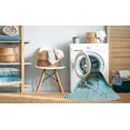 thumbnail image 2 of Ahgly Company Tapis d'Intérieur Lavable à la Machine, Carré, Transitionnel, Vert Turquoise Moyen, Tapis de Zone, 4 Pieds Carré, 2 of 7