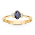 thumbnail image 2 of Birthstone Oval Ring with Shoulder Accents - Blue Sapphire (September), 2 of 5