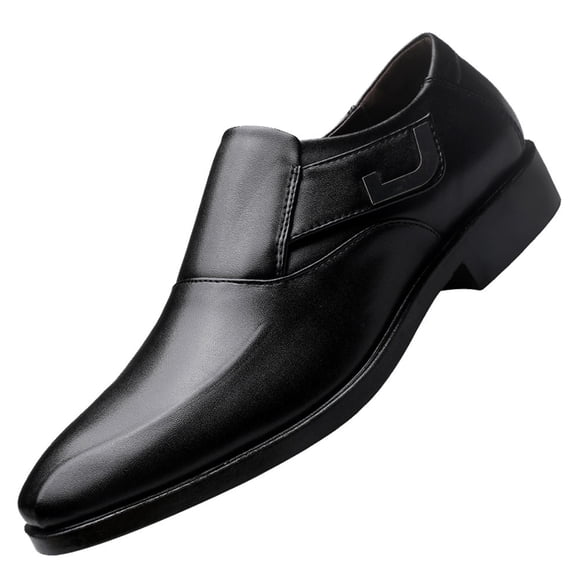 Mens Premium Leather Slip on Oxfords Shoes Business Shoes Wedding Shoes