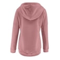 thumbnail image 5 of Womens 2023 Hooded Snap Button Collar Drawstring Hoodies Pullover Sweatshirts Fall Long Sleeve Tops Shirts with Pocket Plus Size Oversized Sweatshirts For Women Halloween, 5 of 5