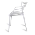 thumbnail image 2 of Master Style Plastic Chair Modern Mid Century, Indoor Outdoor Chair Patio Chair Kitchen Chair 18 Inch Seat Height Restaurant Chair Plastic Stackable Chair Side Bar Chair in Black Set 2, 2 of 4