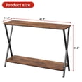 thumbnail image 3 of EDTara Industrial Farmhouse Console Table, Long Narrow 2-Tier Entryway Table with Storage Shelf for Foyer, Hall, or Behind Sofa, 3 of 8