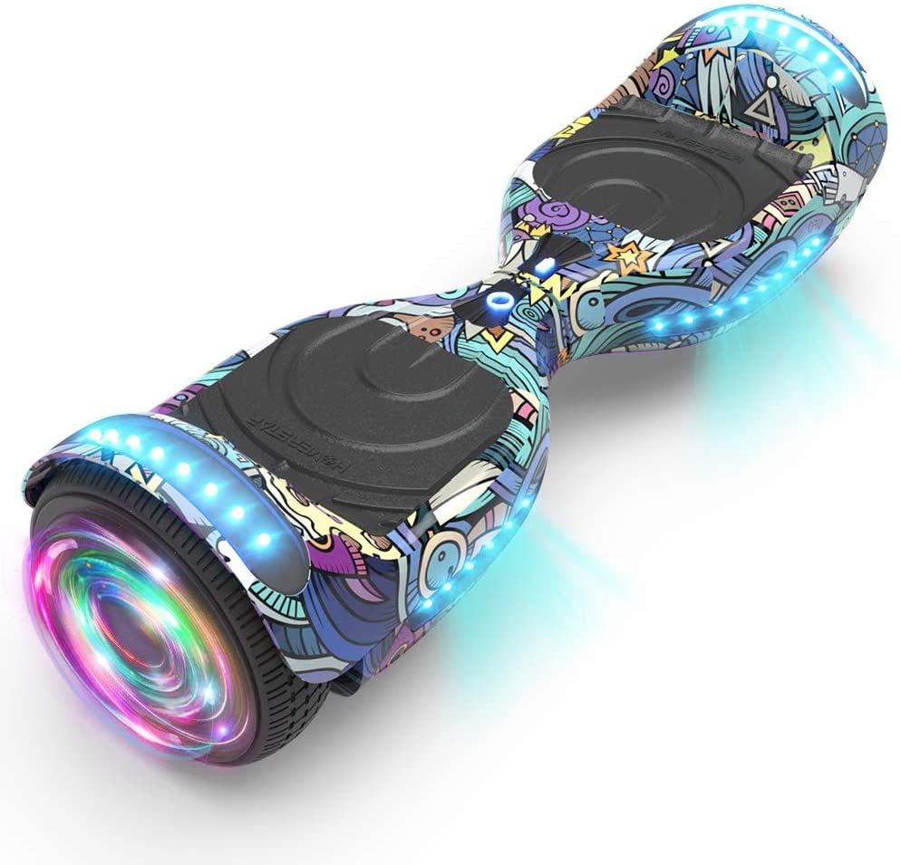 Hoverboard for Teens&Adults (hoverstar 2.0 System), Chrome Color & Design Color Hooverboard Bluetooth Speaker Huverboard with LED Light Flashing Wheels Self Balancing Electric Scooter by Certificated