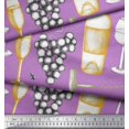 thumbnail image 3 of Soimoi Poly Georgette Fabric Grapes,Wine Glass & Bottle Print Sewing Fabric Yard 52 Inch Wide, 3 of 3