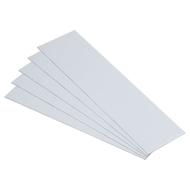 Unique Bargains 5pcs Galvanized Steel Sheet, 10x3cm Metal Sheet Galvanized Steel Plate Panels 0.5mm Thick for Roof Flashing