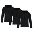 thumbnail image 1 of Yuyuzo 3PC Mens Hoodies Long Sleeve Drawstring Tunic Sweatshirt Loose Fitted Fall Pullover Tops, 1 of 6