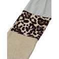 thumbnail image 4 of Women's Long Sleeve Leopard Print Color Block Tunic Round Neck Striped Shirts Casual Blouses Tops, 4 of 6
